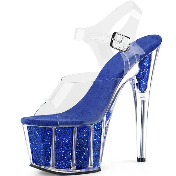 

2018 New Model Shoes 15cm 17cm Fine-heeled Sandals Night Club Sexy Super High-heeled Steel Tube Dance Shoes