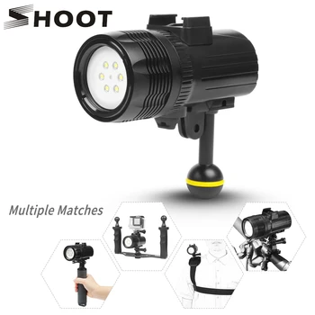 

SHOOT 1500LM Underwater Diving Flashlight Torch Light for GoPro Hero 8 7 5 Black Xiaomi Yi Mija 4k Sjcam Action Camera Accessory