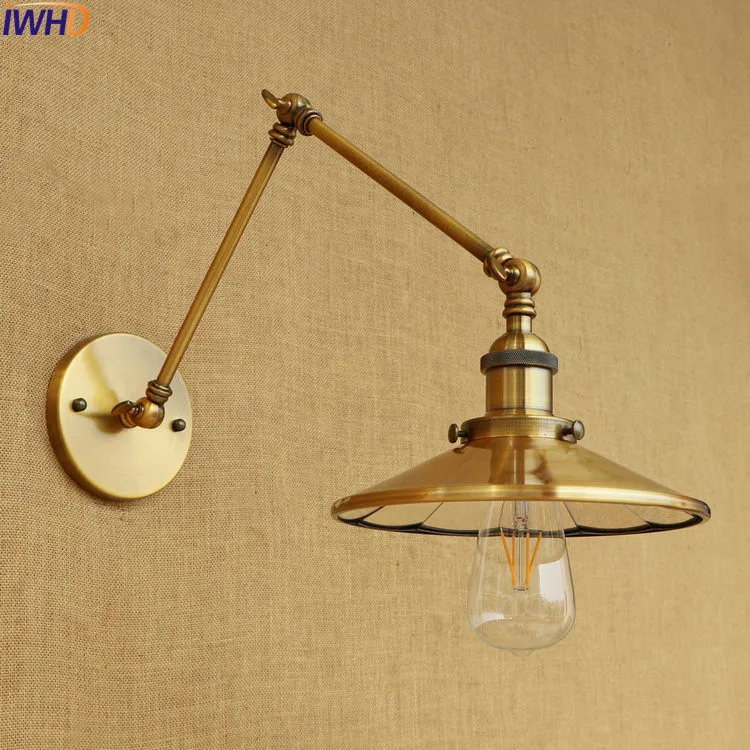 IWHD Gold Copper LED Edison Wall Lamp Retro Loft Industrial Swing Long Arm Wall Light Fixtures Sconce Wandlampen Vintage IWHD Gold Copper LED Edison Wall Lamp Retro Loft Industrial Swing Long Arm Wall Light Fixtures Sconce Wandlampen Vintage