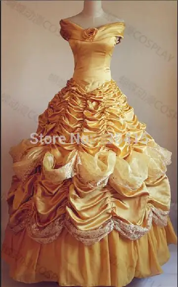 

belle costume adult princess belle beauty and beast costume cosplay halloween costumes dress custom made withe free petticoat