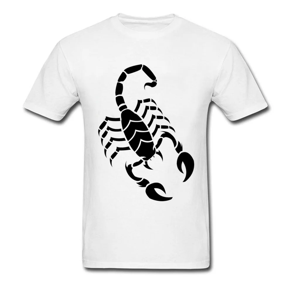 Tops Shirt Scorpion Father Day Coupons Printing Short Sleeve All Cotton Round Neck Men T Shirt Printing Tee Shirt Scorpion white