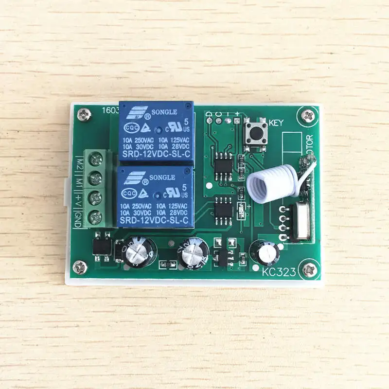 433 МГц беспроводной РЧ-Переключатель DC12V релейный модуль приемника и 433 МГц пульты дистанционного управления для двигателя постоянного тока вперед и назад контроллер
