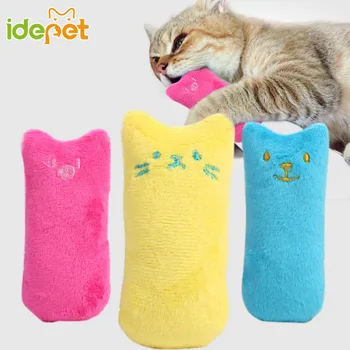 

Lovely Plush Cat Toy Fancy Chewing Toys Interactive Pets Teeth Grinding Cat Catnip Toys Cats Claws Thumb Bite Cat Mint 6d4