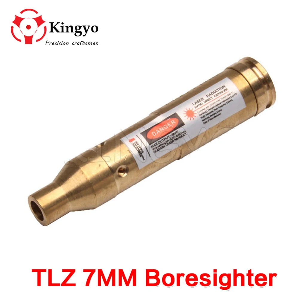 

Red Laser TLZ 7mm Bullet Bore Sighter Cartridge Brass Copper BoreSighter + 4 x LR41 batteries VE775 T18 0.4