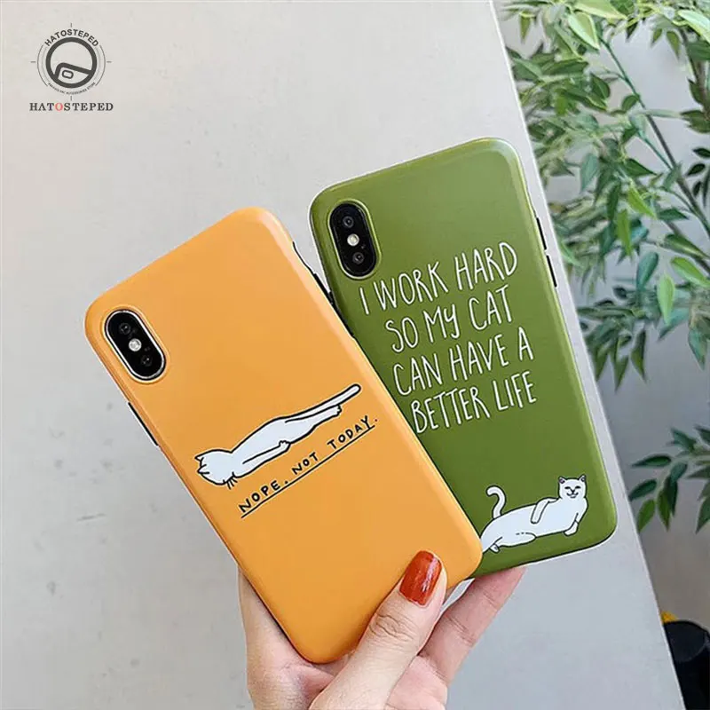 

Letter Phone Case For Iphone 7 8 Plus Shockproof Phone Case For Iphone 6 6s 7 7plus 8 8plus X Cartoon DO IT Text Phone Case
