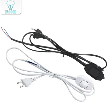 

180cm EU Plug Dimmer Light Button Switch Lamp Cord Wire Plug Switching Line Cable Power for Christmas LED lantern