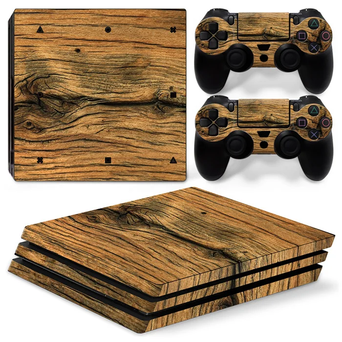 

Wood design For PS4 PRO Console and Controllers stickers For ps4 pro skin sticker For Sony PS4 pro Vinyl sticker --0670