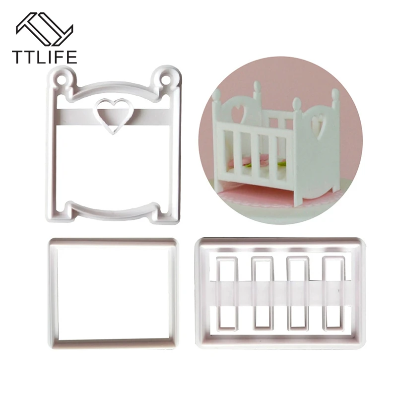 

TTLIFE Cake Mold Happy Birthday Baby Bed Mould In English Script Kitchen Dessert Tool Fondant Mold Cake Molds Fondant Decoration