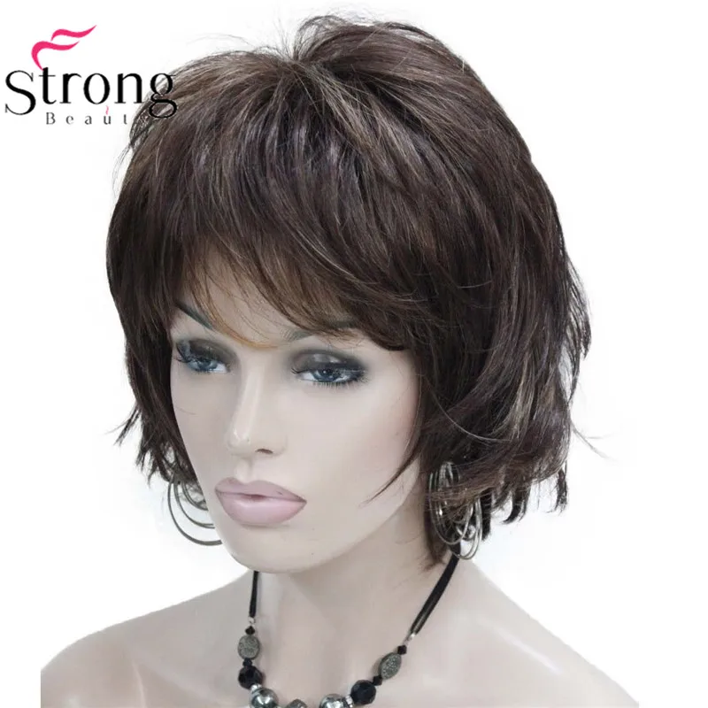 StrongBeauty блонд короткий флип-ап, мягкий и полный синтетический парик выбор цвета