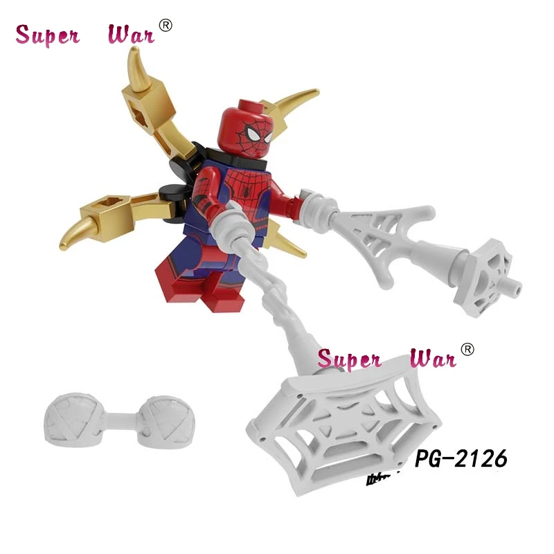 Один Marvel Человек-паук фильм вдали от дома Человек-паук Mysterio Железный человек Капитан Америка Тор строительные блоки детские игрушки - Цвет: PG2126