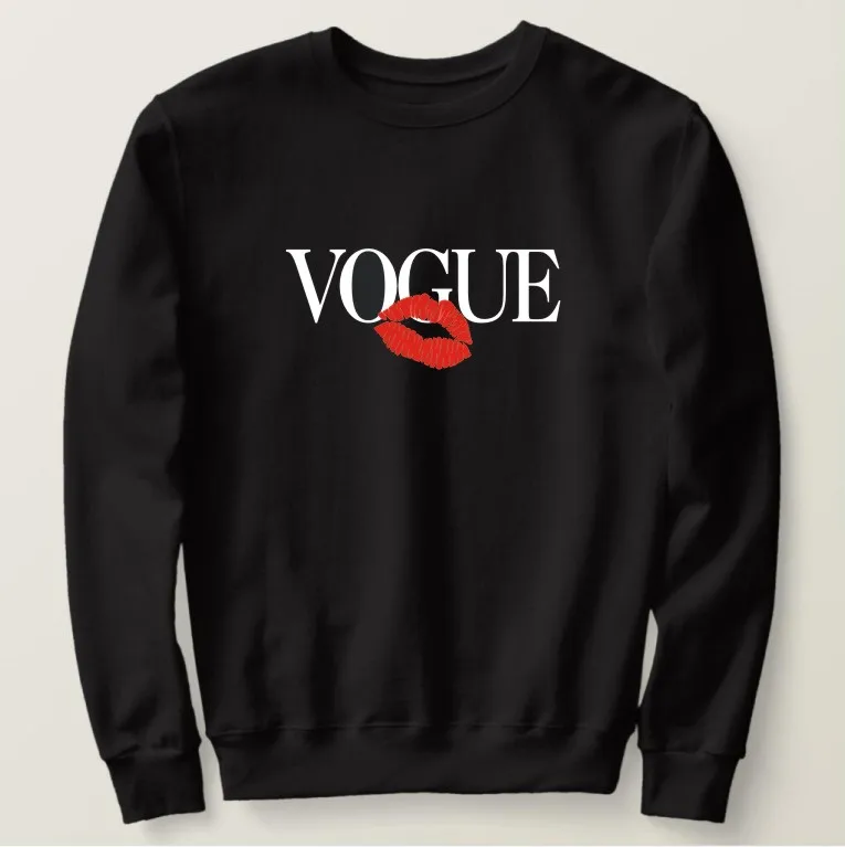 

Women's Fashion Pull Graphic Vogue Lip Sweatshirt