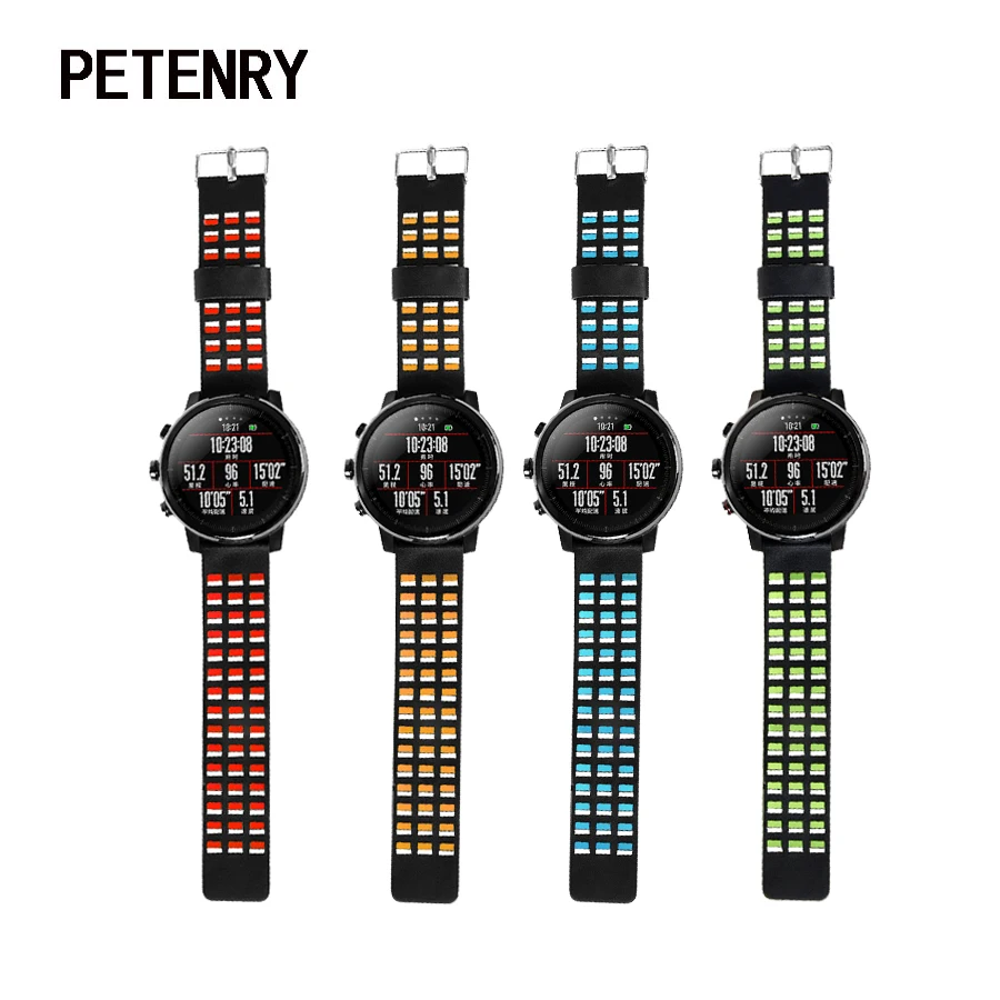 

For Amazfit Strap Genuine Leather Watch Band Bracelet for Xiaomi Huami Amazfit Stratos 2 2S PACE Smart Watch 20mm Wristband