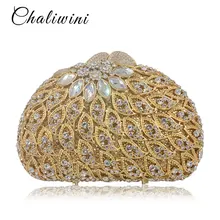 Женские клатчи, полый кристалл, вечерняя сумочка, золотые вечерние сумочки, женские свадебные клатчи с длинной цепочкой