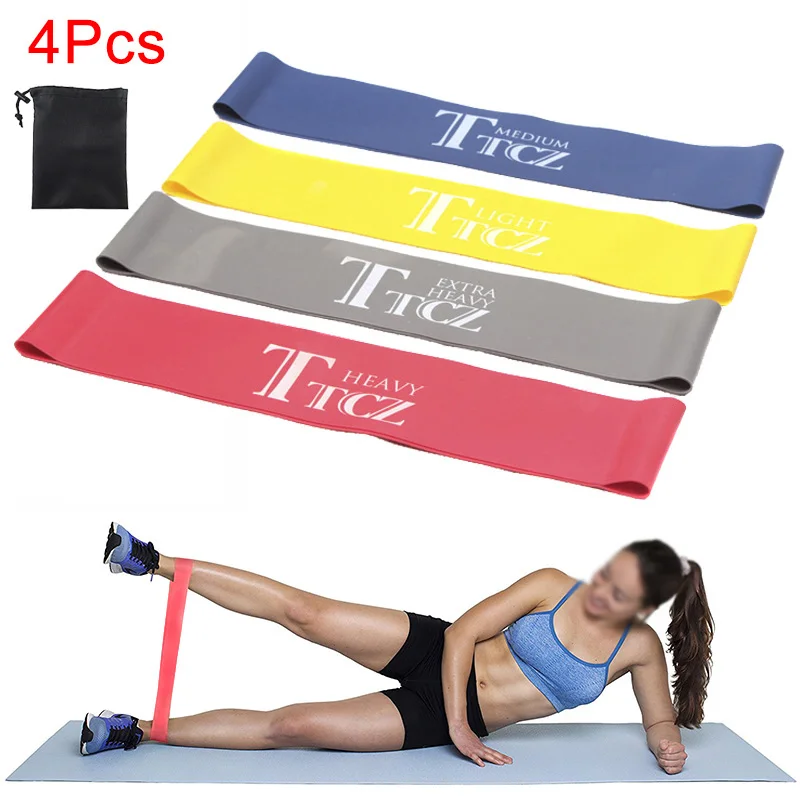 

4 Pcs/Set Resistance Loop Exercise Fitness Bands for Yoga Strength Training Pilates Calisthenics YS-BUY