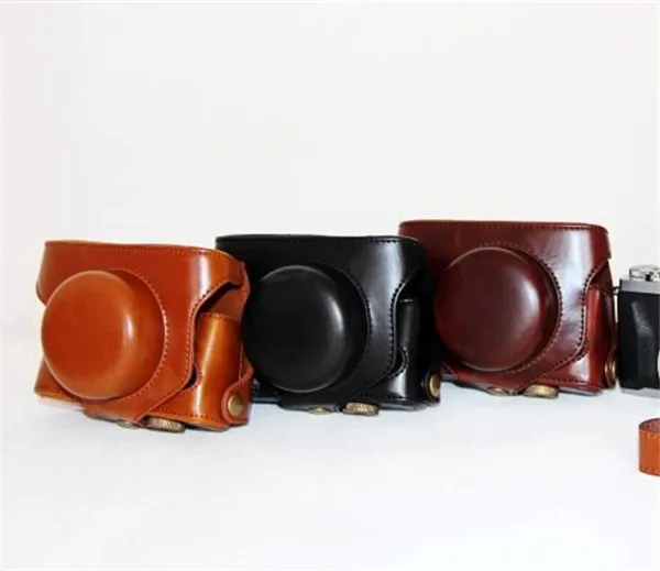 

Free shipping New Arrival PU Leather Case Camera Bag for Fuji Fujifilm X30 camera+shoulder strap brown/black/coffee