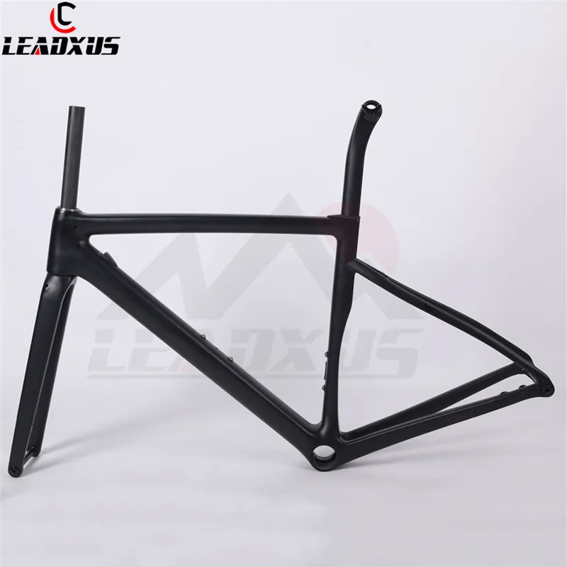 Cheap LEADXUS CLA550X Ultra Light Disc Brake Carbon Road Bicycle Frame T1000 Carbon Fiber Road Bike Frame 44/49/52/54/56/58cm 0