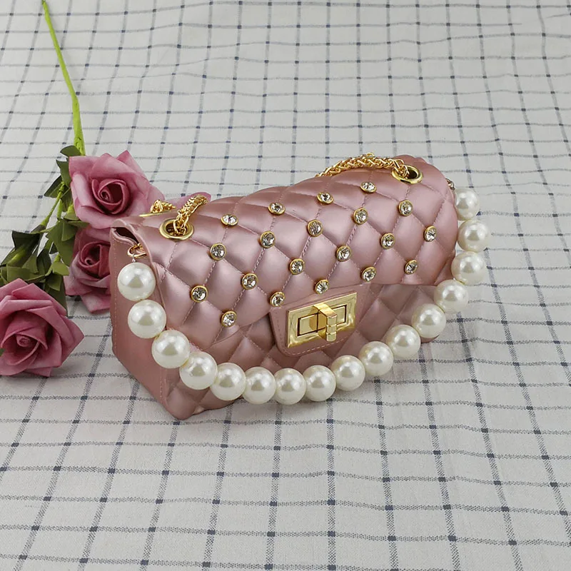 Pearl Chain Bag Strap Beaded Women Bag Accessories Gold Silver Buckle Long Pearl Belt For Bag Luxury Shoulder Straps Wholesale