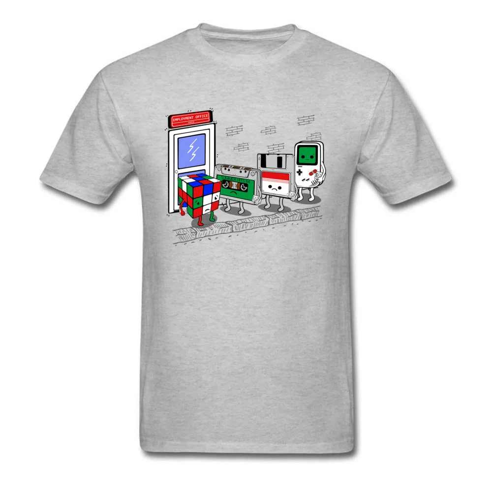 Mens Tops T Shirt employment office v2 10191 On Sale Print T Shirt 100% Cotton Fabric Short Sleeve Custom Clothing Shirt O-Neck employment office v2 10191 grey