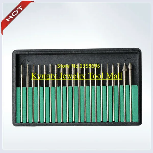 

Free Shipping Diamond Burs Diamond Tool Diamond making Bur 20 pcs / Set 2.35 mm shank gem setting diamond setting drilling etc.