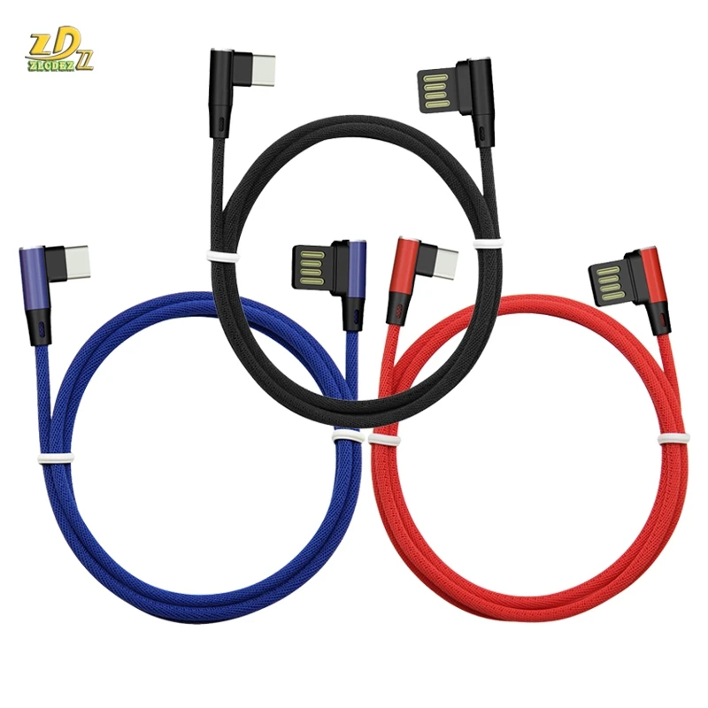 US $397.31 500pcsLot 1m Cable 90 Degree LShaped Cloth Braided Fabric Cloth USB TypeC Micro 5pin 8pin Data Cable For IPhone Samsung