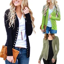 Женский свитер, топ, блузка, вязаный кардиган, на пуговицах, блуза, трикотаж, длинный рукав, вязаный свитер, Ropa De Mujer Invierno#35