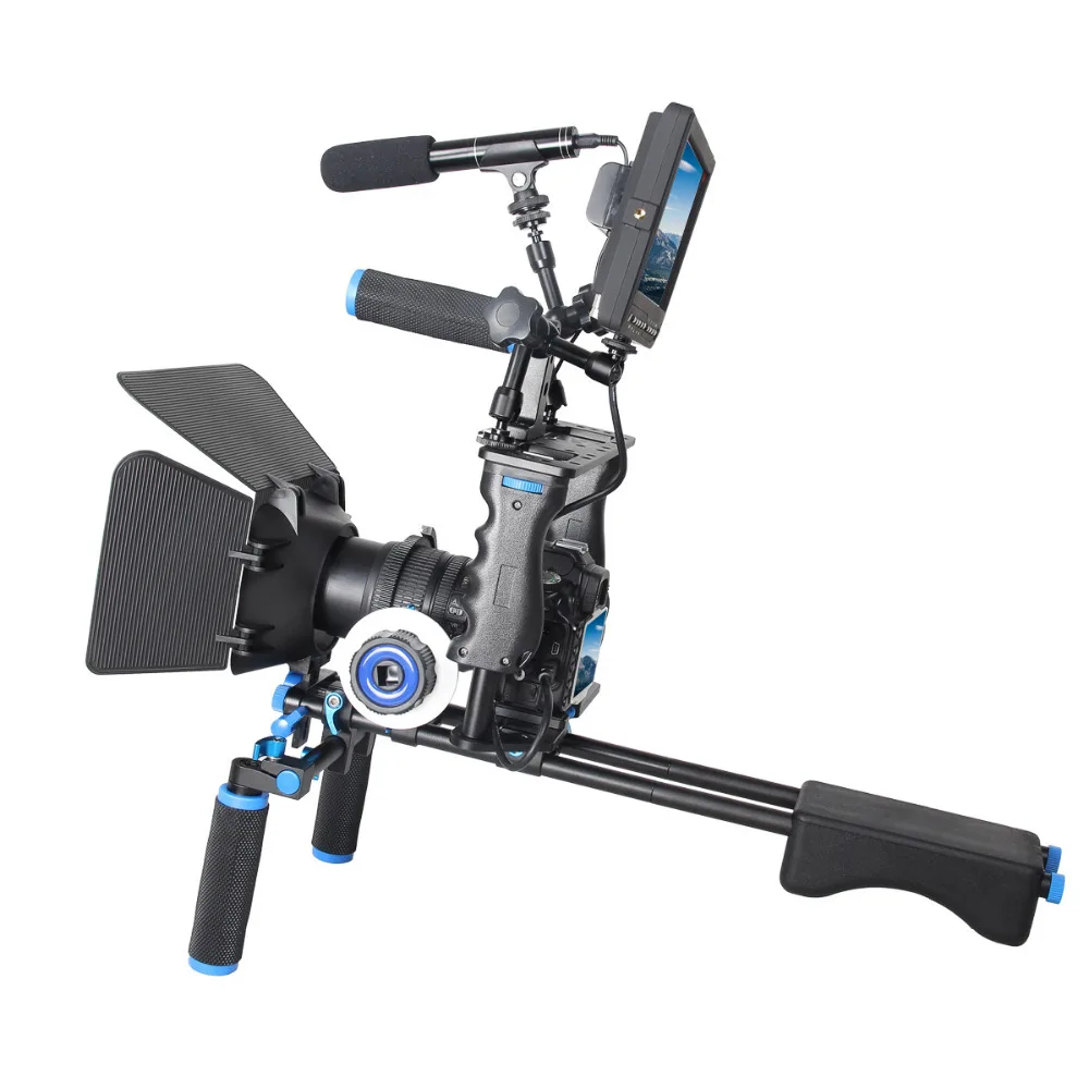 DSLR Rig Video Stabilizer Kit Film Equipment Matte Box+Dslr