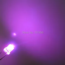 1000 шт.) 3 мм ультра-яркий Flat Top розовый LED большой угол главе 3 мм светло-светодиод 3 мм Большой/ широкоугольный Розовый светодиодные