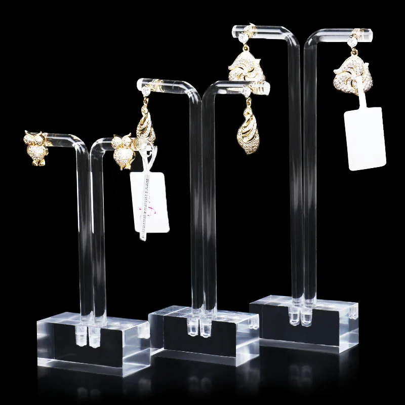 Lot of 3 Clear Acrylic Earrings Display Holder Acrylic Jewelry Display