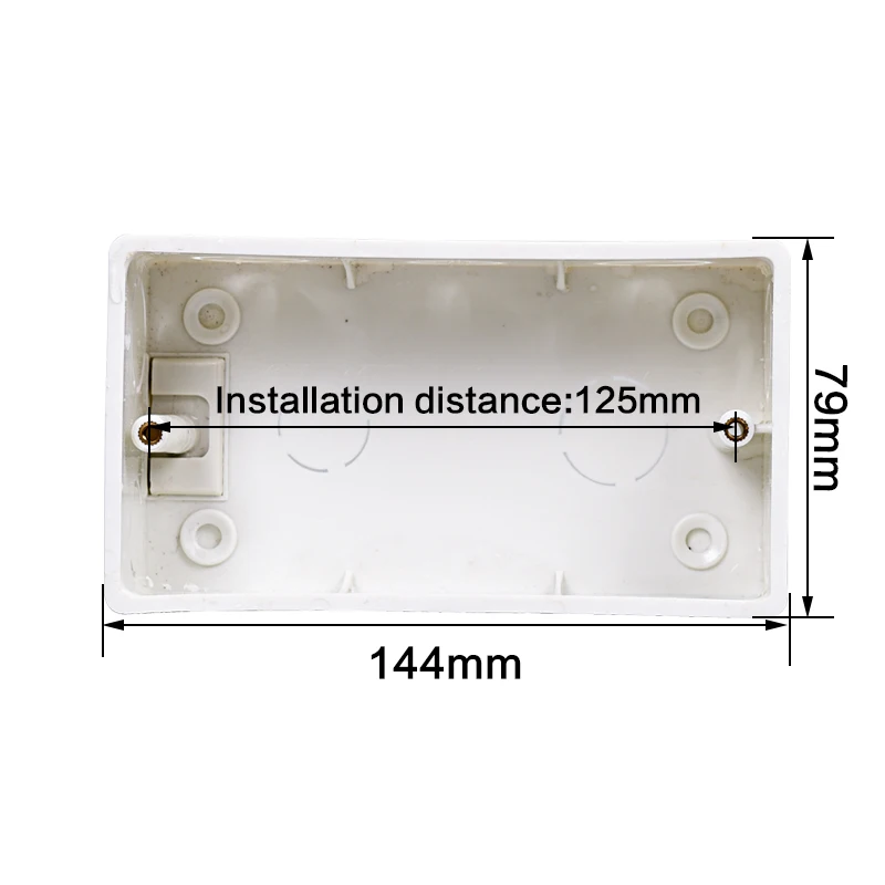 Новая Универсальная распределительная коробка для монтажа в стену внутренняя кассета белая распределительная задняя коробка 144*79*44 мм для 146 мм* 86 мм стандартный переключатель и розетка