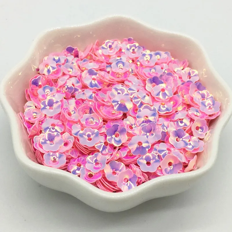 

6mm Flowers Sequins PVC Loose Sequin Sewing Material Wedding Confetti Craft Kids DIY Garment Accessories 20g