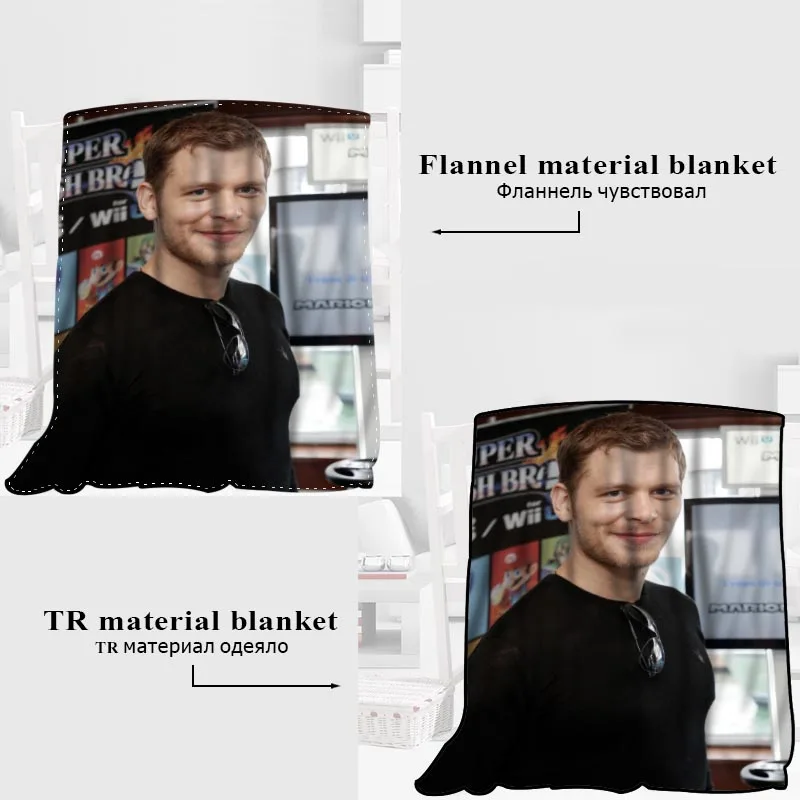 Custom Joseph Morgan Blanket TR/ Flannel Fleece Fabric New Year Decoration Comfortable Warm Super Soft Bedroom | Дом и сад