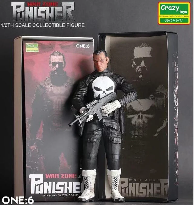 30cm CrazyToys Punisher Figure  Frank Castle 1 6 Scale Collectible Action Figure Collection  Model Toy 12inch  (4)