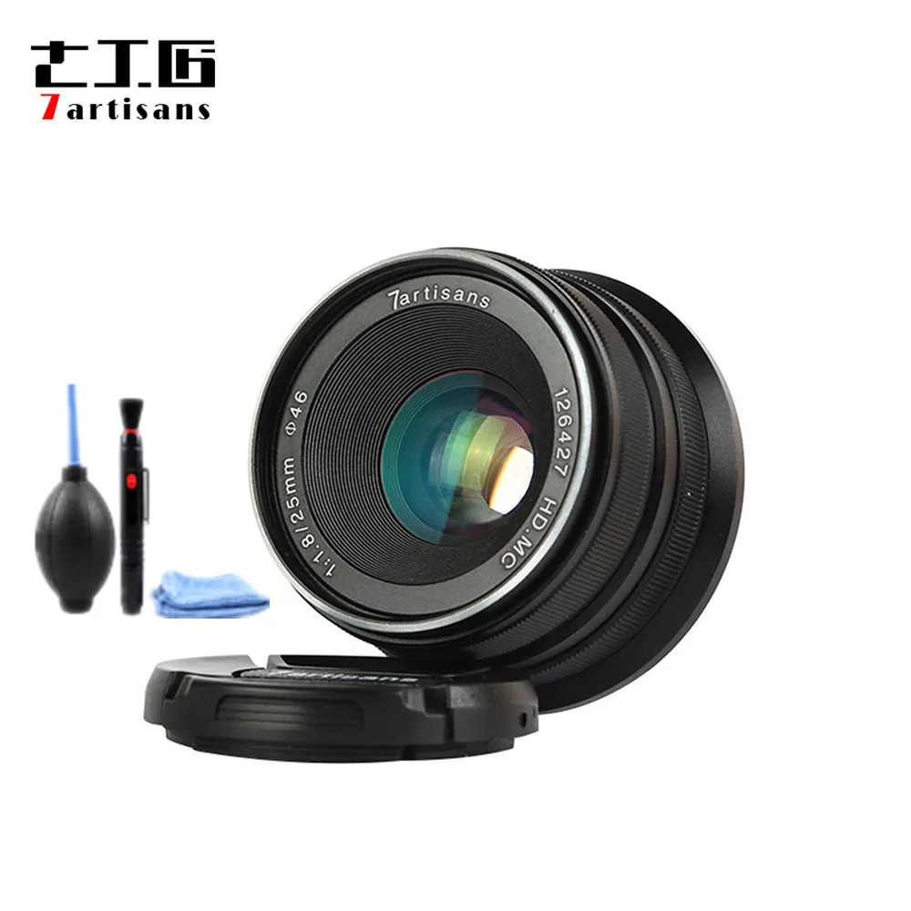 7artisans 25mm f1.8 Prime Lens to All Single Series for E Mount Canon EOS-M Mout Micro 4/3 Cameras A7 A7II A7R Free Shipping | Электроника