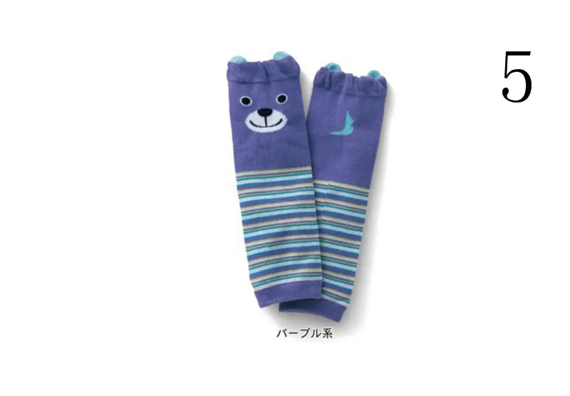 1 пара, теплые хлопковые носки-наколенники с подогревом с мультяшным рисунком полосатые носки с объемным рисунком медведя для маленьких мальчиков и девочек для детей от 0 до 5 лет - Цвет: Blue
