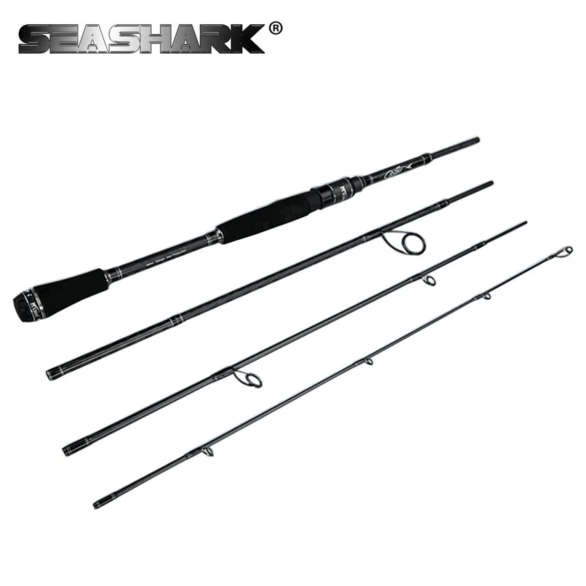 SEASHARK 4 Section Sea Fishing rod Spinning Rods 1.98m Power Hard