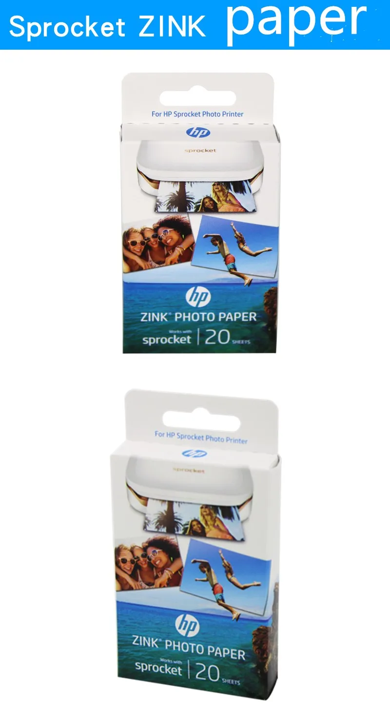 Фотобумага Zink 5*7,6 см(2x3 дюйма) для hp Sprocket photo Printer без чернил с липкой основой Diy фотопечать 20/40 листов