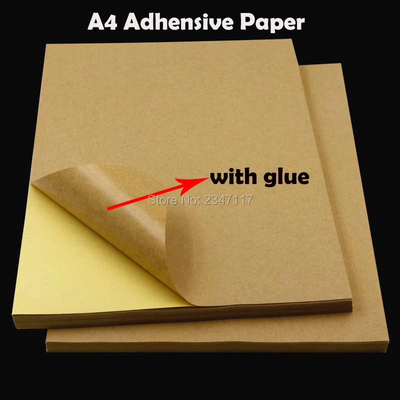 Buy A4 Dark Kraft Paper Self Adhesive Labels Printing