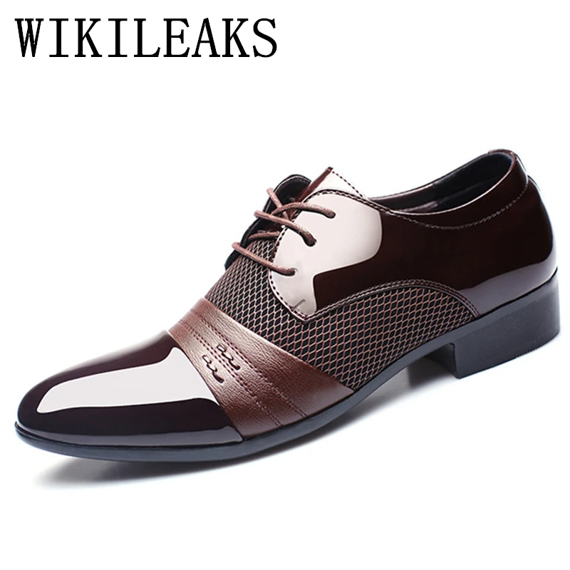 Zapatos de charol para hombre, calzado Oxford Formal para boda, de vestir con punta color negro, 2022|shoes brand|shoes forshoes for men - AliExpress