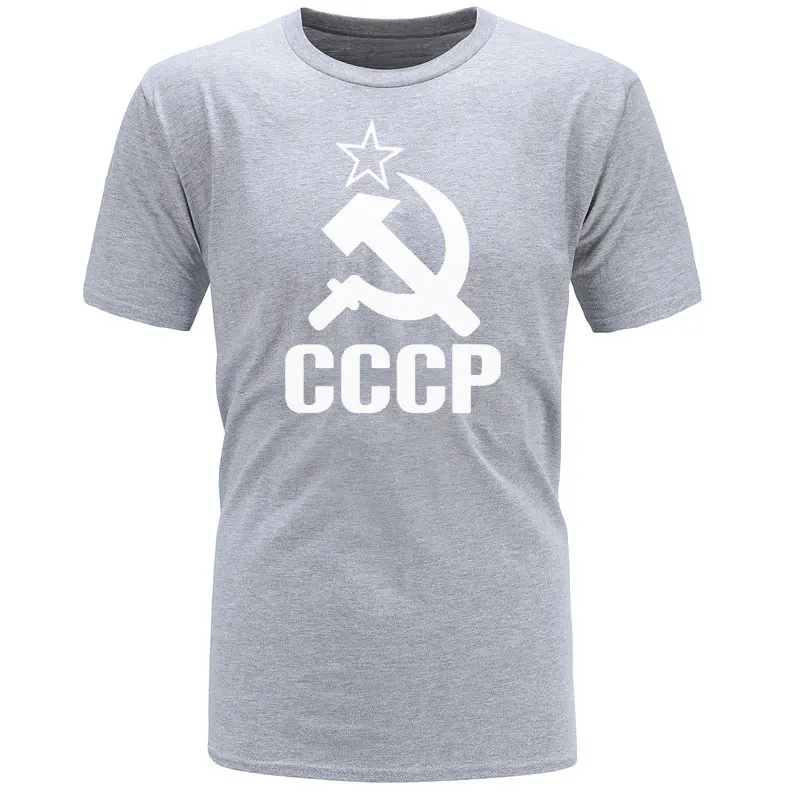 Мужская футболка с коротким рукавом BAIJOE CCCP хлопковая Футболка круглым вырезом в