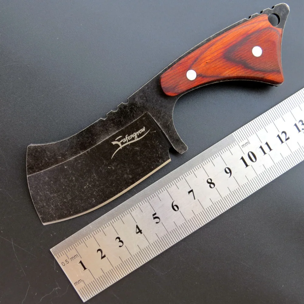

Eafengrow EF102 440C Blade Wood +Steel Handle Fixed Blade Knife Survival Camping tool Hunting Pocket Knife tactical edc tool