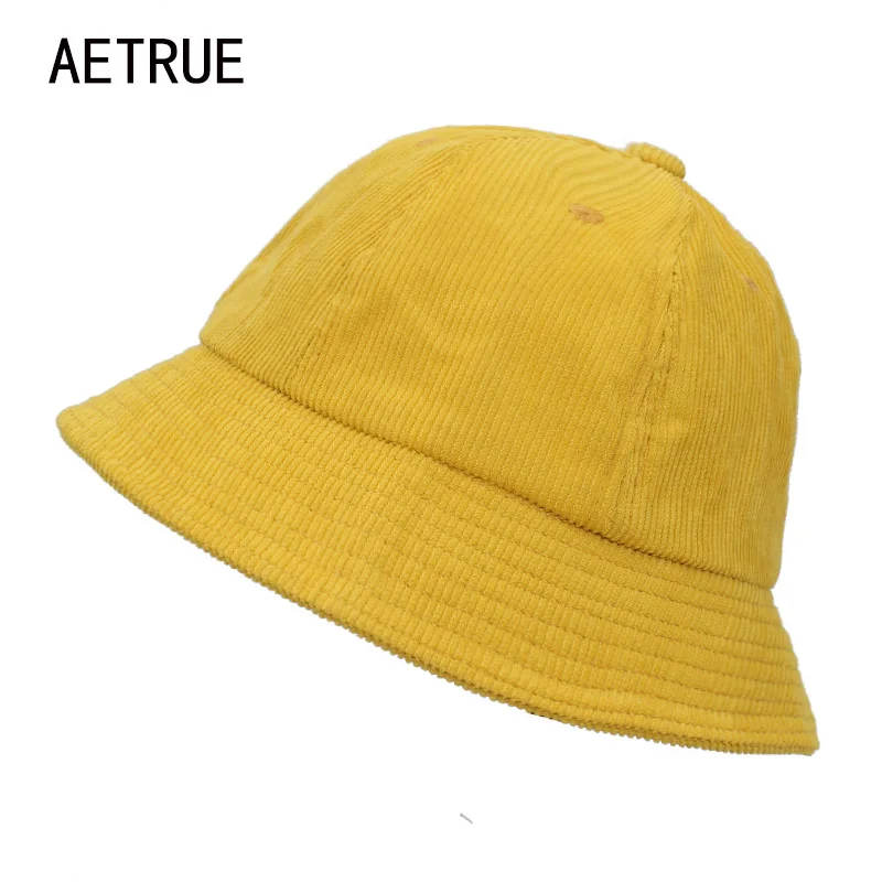 Aetrue المرأة دلو القبعات الرجال فارغة بوب قبعات بنما حزينة الصلبة شقة قبعات للنساء قبعة snapback القطن boonie دلو قبعة الشمس قبعة