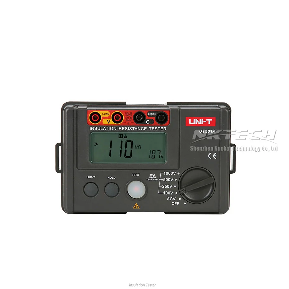 UNI T UT501A 1000 В Мегаомметр тестер сопротивления заземления изоляции 5gohm Megohmmeter
