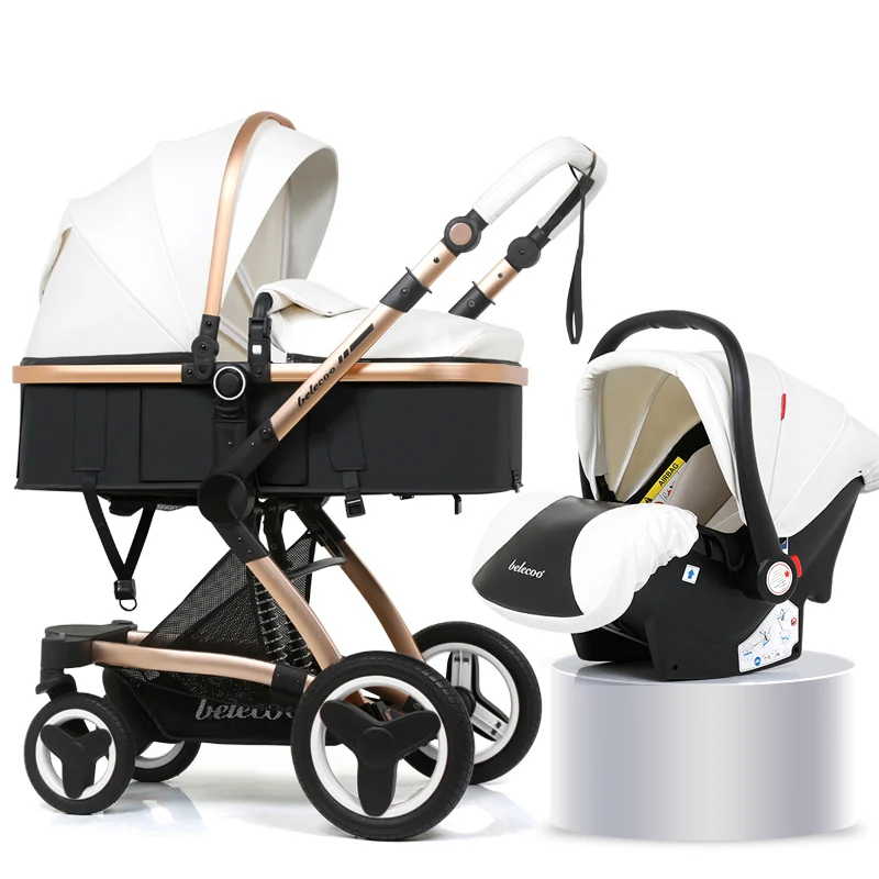 luxury baby stroller 3 in 1 with car seat