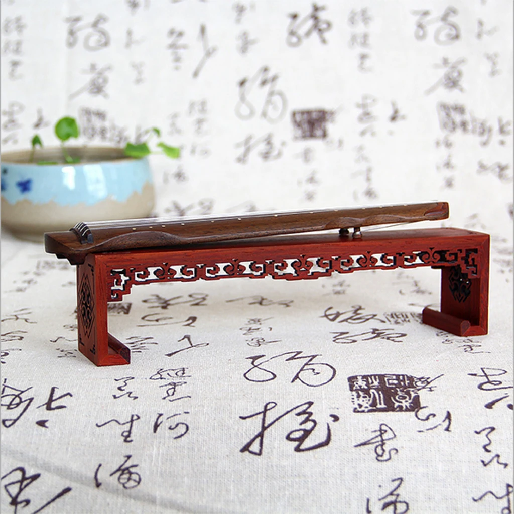 

1/6 Scale Musical Instrument Wooden Chinese Zither for Barbie Hot Toys Action Figures Dollhouse Accessory Decoration