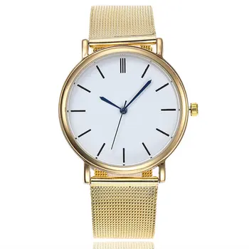 

Alloy mesh belt Gold and silver Colours wrist watches ultra-thin couples Man women watches Quartz watch birthday gift