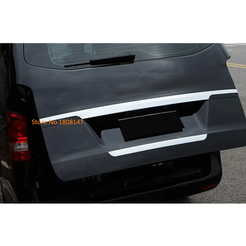 

for Mercedes Benz Vito W447 2014 2015 2016 2017 2018 car Stick trunk stainless steel Rear door tailgate frame plate trim 2pcs