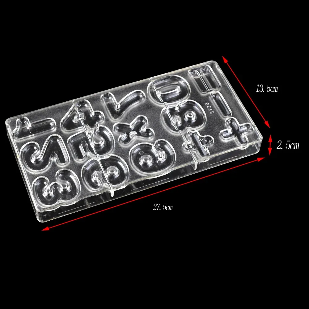 DIY 3D цифры форма Поликарбонат кулинарная силиконовая форма плесень шоколад подставка для ноутбука шоколадные конфеты Кондитерские украшения инструмент