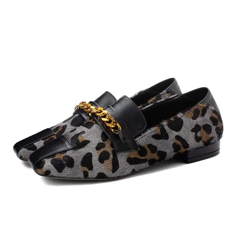 FEDONAS/Новинка 2019 года; сезон весна-лето; модные пикантные женские туфли на низком каблуке с леопардовым принтом; тонкие женские туфли без