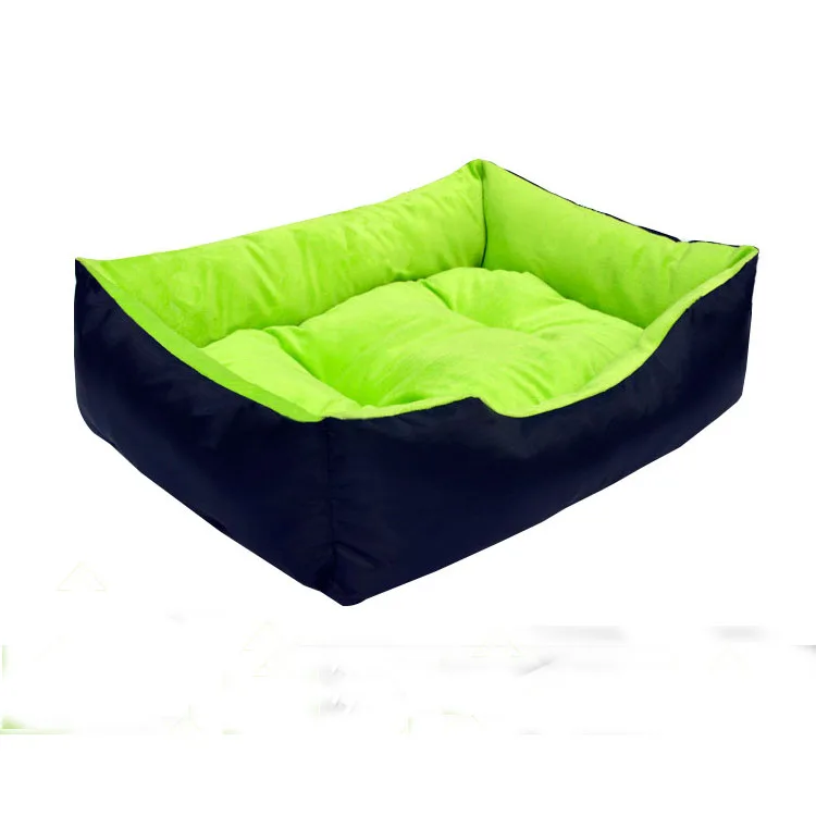 Высокое качество, большая порода, кровать для собак, диван, коврик, дом, 3 размера, кроватка, кровать для домашних животных, домик для больших собак, большое одеяло, подушка, корзина, принадлежности - Цвет: Green