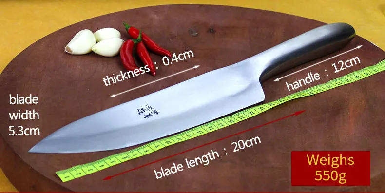 Кухонные ножи ручной работы 8 дюймов из нержавеющей стали, нож для нарезки хлеба, фруктов, овощей, мяса, рыбы, говядины, нож кухонный
